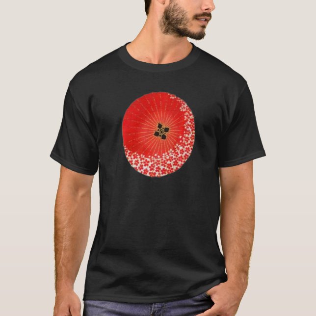 Camiseta Traditional Japanese Patterns Cherry Blossoms Umbr (Anverso)