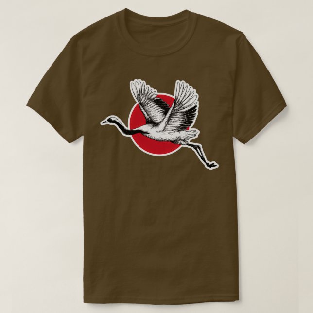 Camiseta Traditional Japanese red crowned crane 1 (Diseño del anverso)