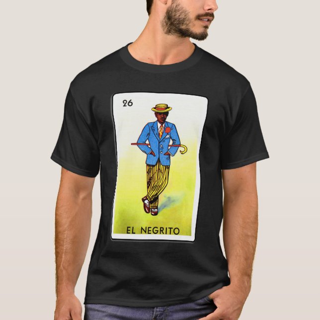 Camiseta Traditional Meican card game N26 El negrito Premiu (Anverso)