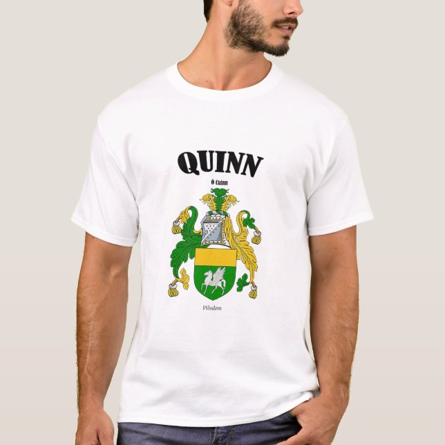 Camiseta Traducción de Escudo QUINN y significado de camise (Anverso)