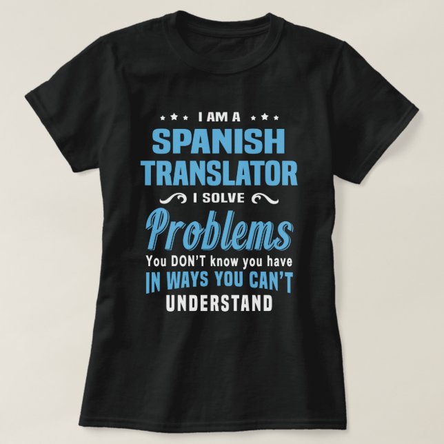 Camiseta Traductor de español (Diseño del anverso)