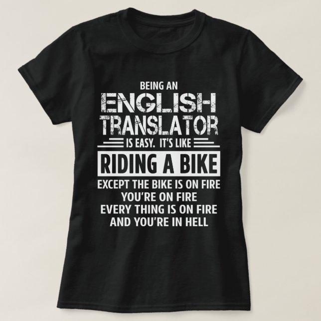 Camiseta Traductor de inglés (Diseño del anverso)