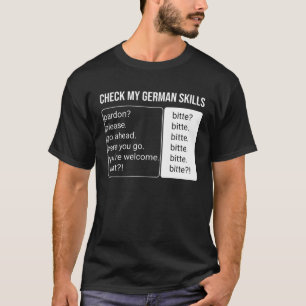 Camiseta Traductor de Lenguaje de Habla Alemana Hecho Bitte