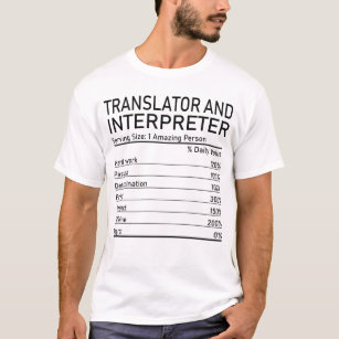 Camiseta Traductor E Intérprete: Increíble Nutrición Person