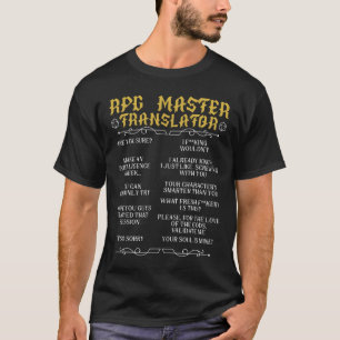 Camiseta Traductor Maestro De Rpg D20 Juegos De Mesa Divert