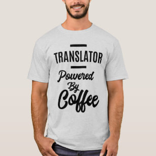 Camiseta Traductor Traductor De Título De Trabajo Con Café
