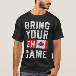 Camiseta TRAE TU JUEGO EH Cana de Hockey Orgullo con Bander