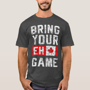 Camiseta TRAE TU JUEGO EH Orgullo de la bandera canadiense 
