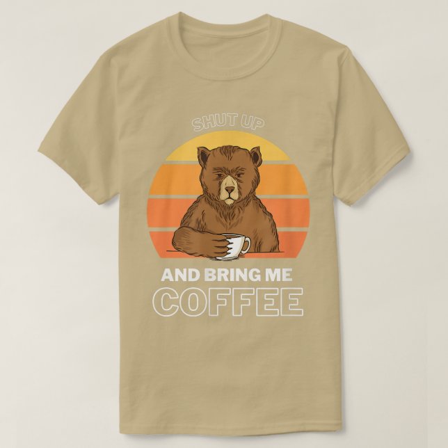 Camiseta Tráeme café Oso matutino Bebedor de café (Diseño del anverso)