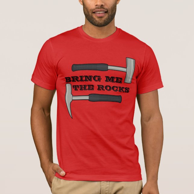 Camiseta Tráeme Las Rocas - Martillo Geológico (Anverso)