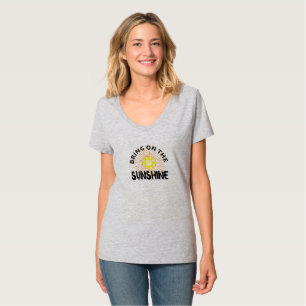 Camiseta Traer el diseño de la luz del sol - V-frente básic