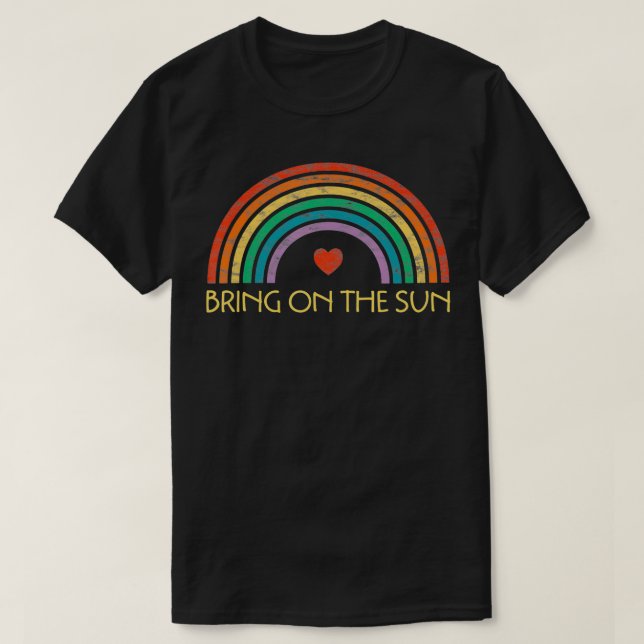 Camiseta Traer El Sol Alegre Verano Sunshine Retro Ra (Diseño del anverso)