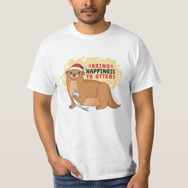 Camiseta Traer felicidad a otros graciosos Navidades (Anverso)