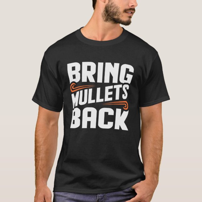Camiseta Traer Mullets de nuevo gráfico de música country (Anverso)