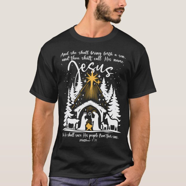 Camiseta Traerá A Un Hijo Divertido Jesús Navidades (Anverso)