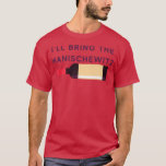 Camiseta Traeré el Hanukkah judío gracioso de Manishewitz<br><div class="desc">Traeré el Hanukkah judío gracioso de Manishewitz .</div>