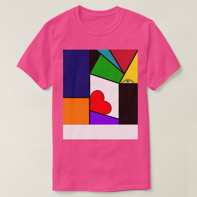 Camiseta Tráfico cubismo boca y ojo (Diseño del anverso)