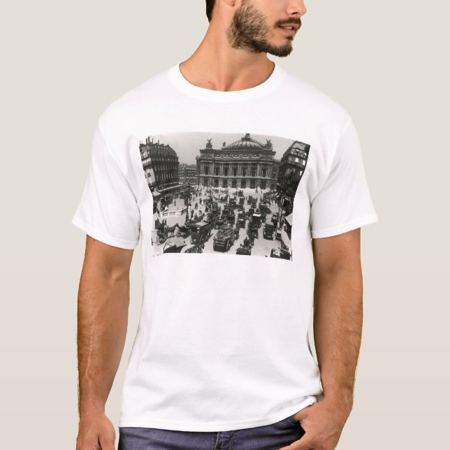 Camiseta Tráfico delante del teatro de la ópera de París (Anverso)