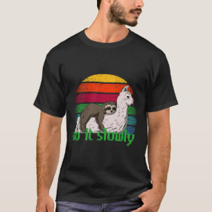 Camiseta Tragamonedas A Llama Alpaca Hágalo Lentamente