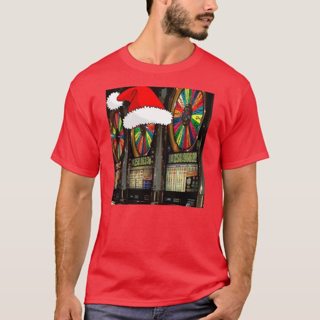 Camiseta Tragaperras de Navidad en Las Vegas (Anverso)