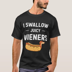 Camiseta Tragar Salchichas Jugosas Chiste Divertido Amante