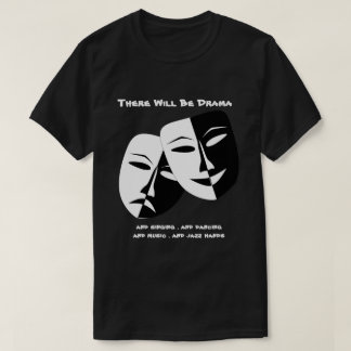 Camiseta Tragedia de teatro mascarilla: Drama blanco negro