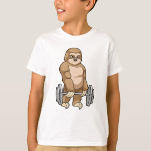 Camiseta Tragedia en Bodybuilding con Barbell