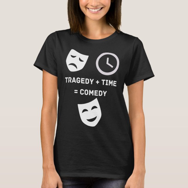 Camiseta Tragedia + Teatro cómico gracioso Nerd Mas (Anverso)