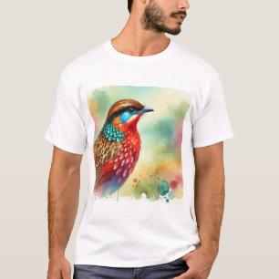 Camiseta Tragopan Bird in a Natural Watercolor Scene 120924