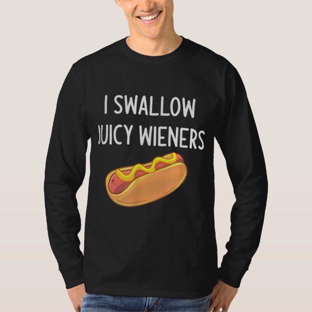 Camiseta Trague Jugoso Wieners Funny Chiste Familia Sarcást (Anverso)