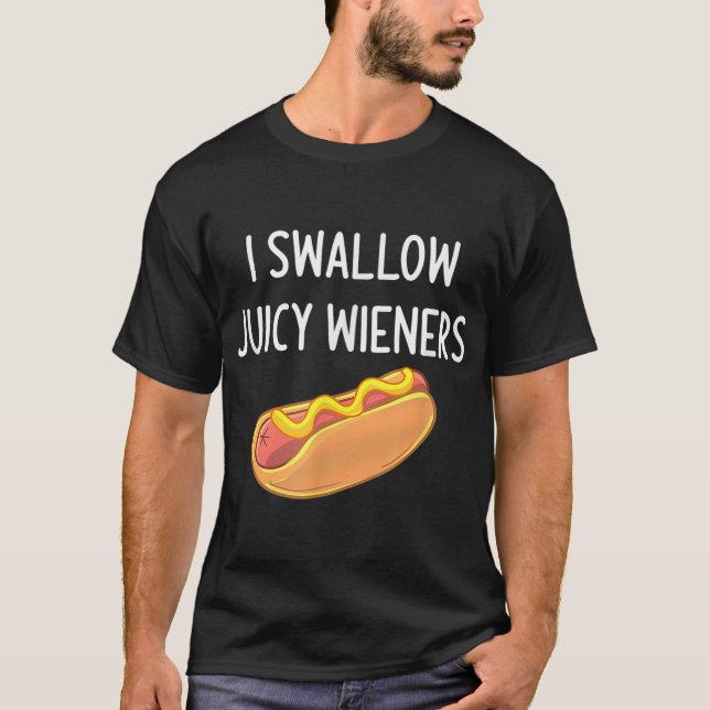 Camiseta Trague Jugoso Wieners Funny Chiste Familia Sarcást (Anverso)