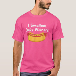Camiseta Trague Juicy Wieners 4 july Funny Chiste Sarcas