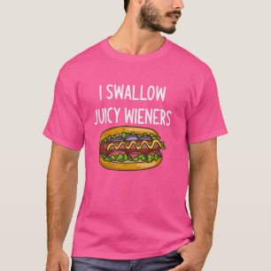 Camiseta Trague Juicy Wieners 4 july Funny Chiste Sarcas