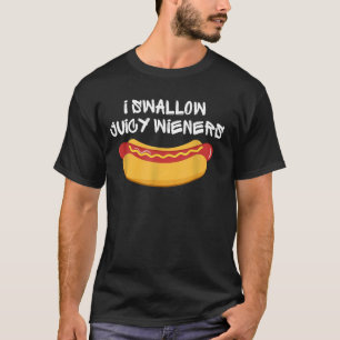 Camiseta Trague Juicy Wieners 4 july Funny Chiste Sarcas