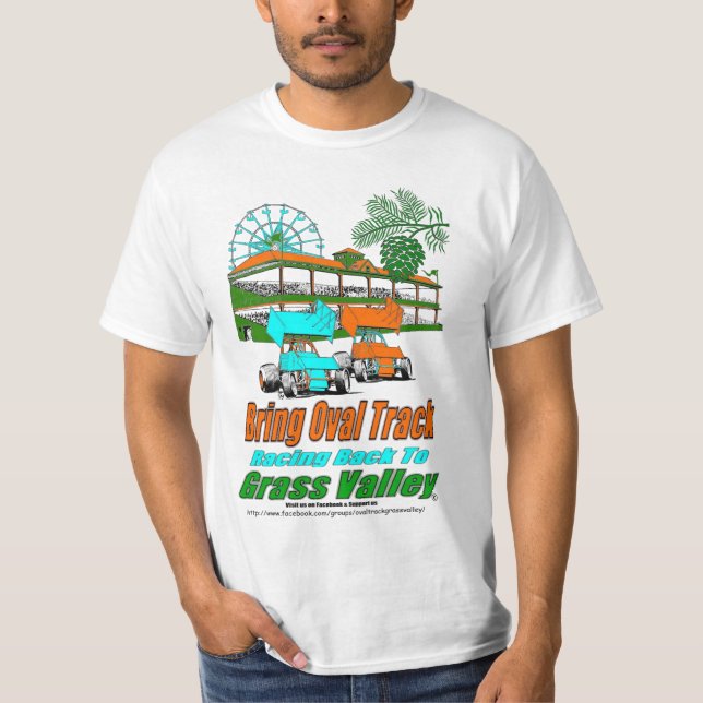 Camiseta Traiga las Carreras ovales de la pista de nuevo al (Anverso)