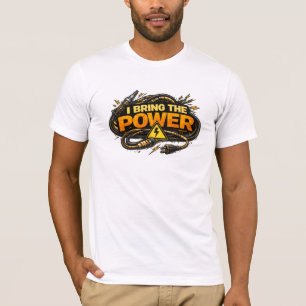 Camiseta Traigo La Energía Electricista Tee De Cable Indust