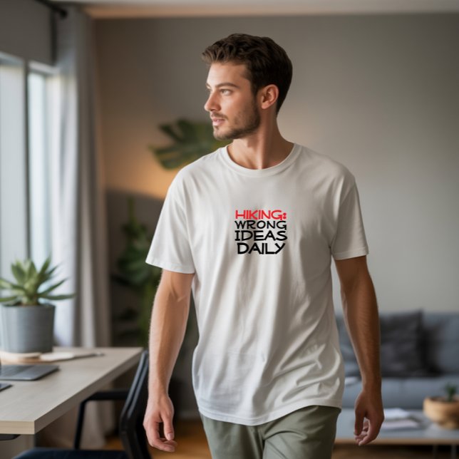 Camiseta Trail Hiking camping humor black red (Subido por el creador)