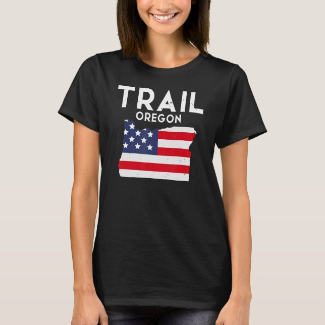 Camiseta Trail Oregon Estados Unidos América Viaje Oregonio (Anverso)