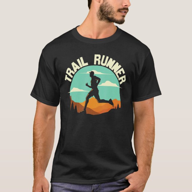 Camiseta Trail Runner Retro Running Fitness (Anverso)