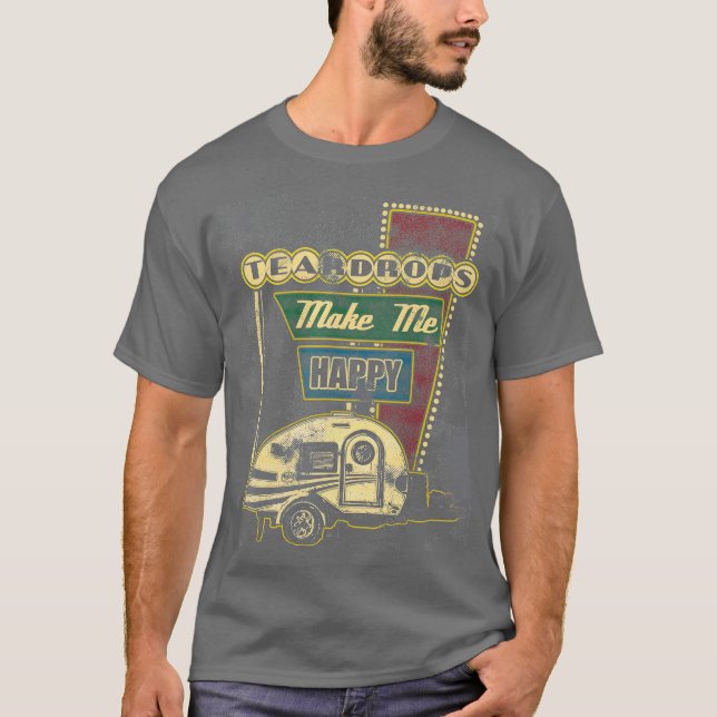 Camiseta Trailers de lágrimas me hacen feliz Camper Retro (Anverso)