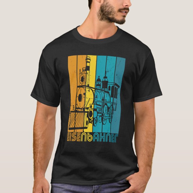 Camiseta Train Driver Steam Locomotive Conductor on Rails (Anverso)