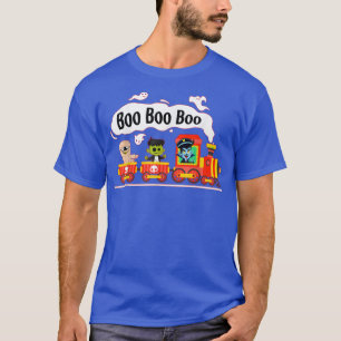 Camiseta Train Halloween Boys Skeleton Zombie Scary Pumpkin