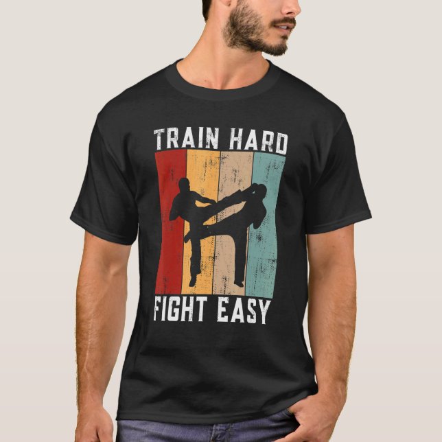 Camiseta Train Hard Fight Easy Kickboxing (Anverso)