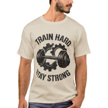 Camiseta Train Hard – Tee de Entrenamiento Motivac