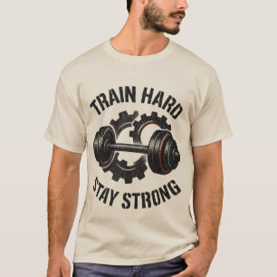 Camiseta Train Hard – Tee de Entrenamiento Motivac