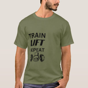 Camiseta train lift repeat