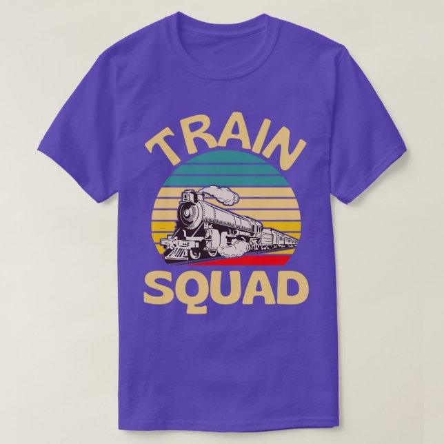 Camiseta Train Squad Railway Train Locomotive Fun (Diseño del anverso)