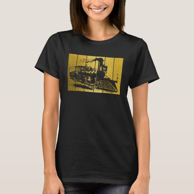 Camiseta Train Vintage Locomotive Model Railroad Train (Anverso)