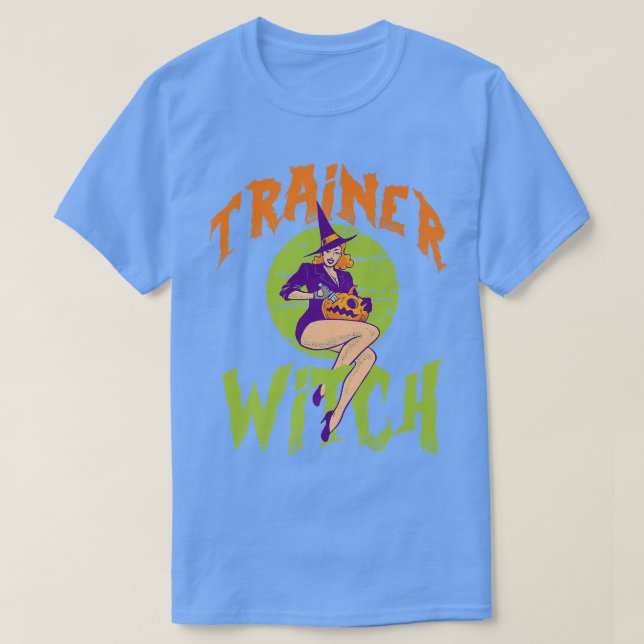 Camiseta Trainer Witch - Funny Trainer Halloween (Diseño del anverso)