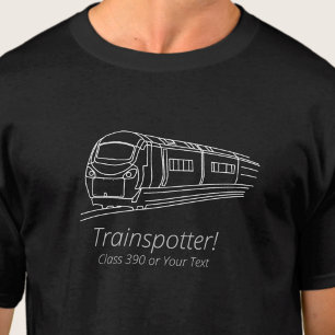 Camiseta Trainspotter Clase 390 Ferrocarril Eléctrico Reino